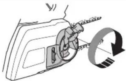 HUSQVARNA 350i - To tighten the saw chain - 5