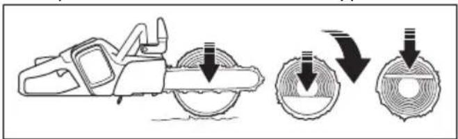 HUSQVARNA 350i - To cut a trunk on the ground - 3