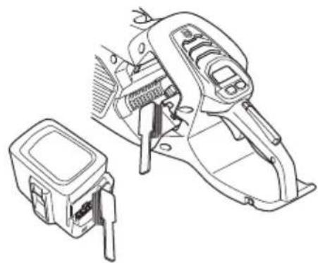 HUSQVARNA 350i - To do a check of the battery and the battery holder - 1