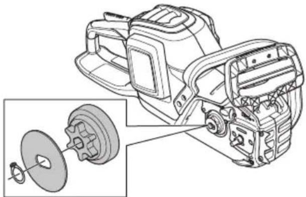 HUSQVARNA 350i - To do a check of the chain drive sprocket - 1