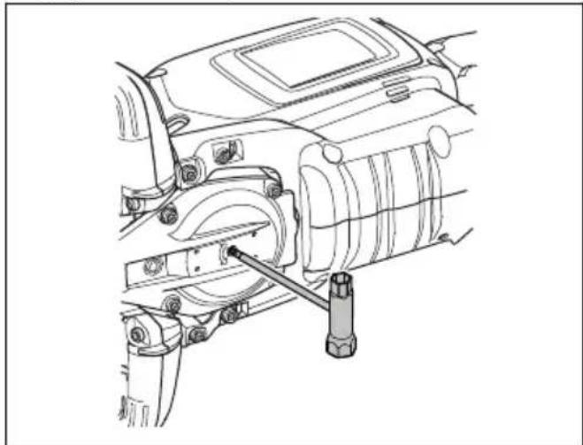 HUSQVARNA 522iHD60 - So verwenden Sie die manuelle Getriebedrehung - 1
