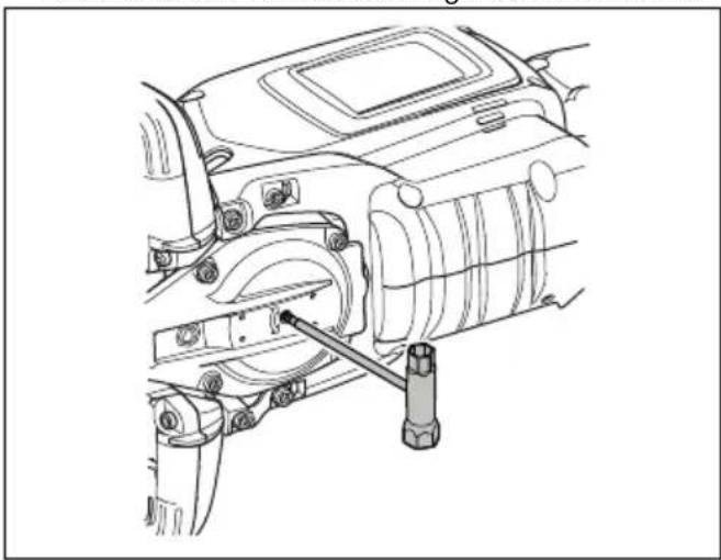 HUSQVARNA 522iHD60 - Pour utiliser la rotation manuelle des pignons - 1
