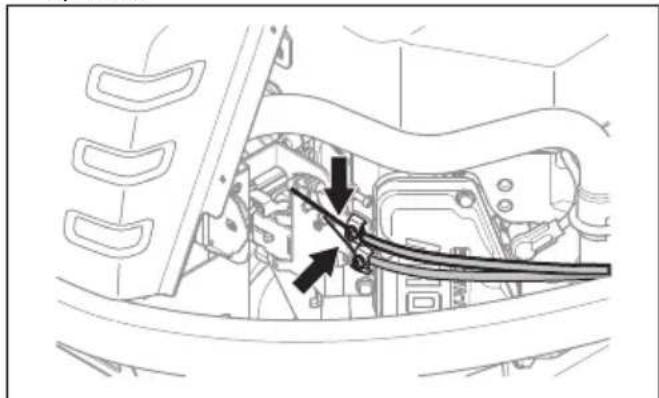 HUSQVARNA R 418TsX AWD - De gaskabel, chokekabel en lagers van de hendels smeren - 1