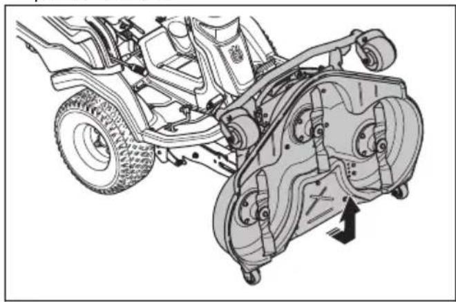 HUSQVARNA R 418TsX AWD - Pour mettre le carter de coupe en position d'entretien - 3