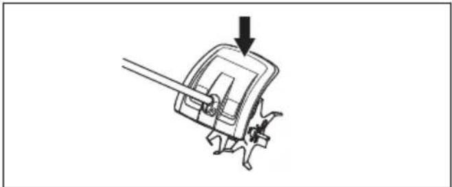 HUSQVARNA CA230 - To do a check of the cutting attachment guard - 1