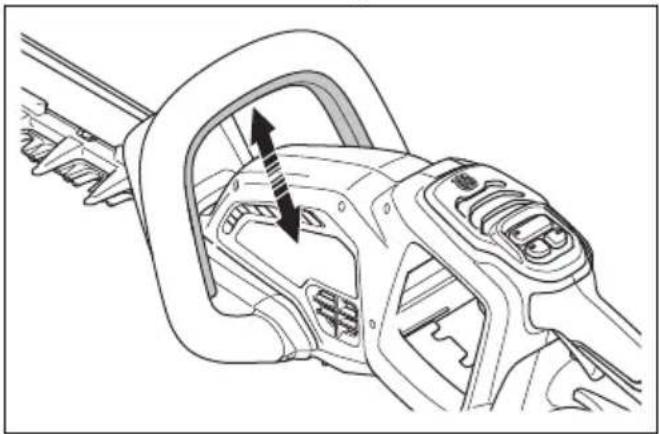HUSQVARNA 320iHD60 - Comprobación del bloqueo del gatillo de alimentación y los gatillos de alimentación - 1