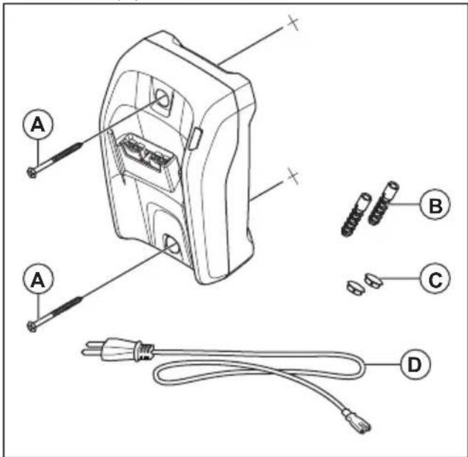 HUSQVARNA 320iHD60 - Pour brancher le chargeur de batterie - 3