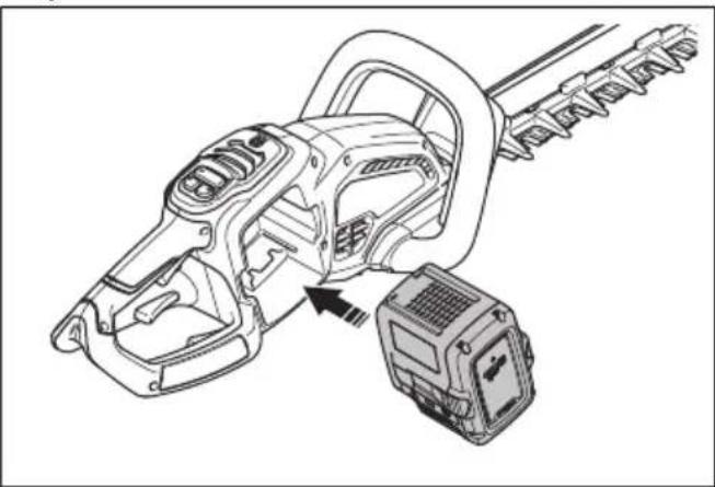 HUSQVARNA 320iHD60 - To connect the battery to the product - 2