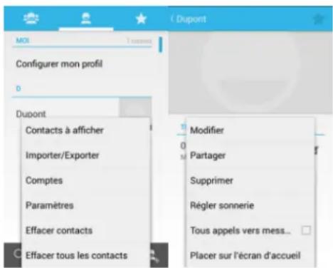 LOGICOM LEment 450L - Utilisation des menus contextuels. - 1