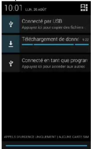 LOGICOM LEment 450L - Gestion du panneau des notifications - 1