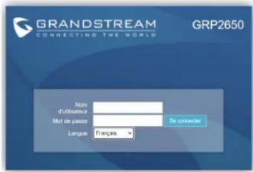 GRANDSTREAM GRP2650 - Configurer le GRP2650 en utilisant le navigateur web: - 1