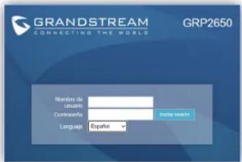 GRANDSTREAM GRP2650 - Configurando el GRP2650 utilizando un navegador web: - 1