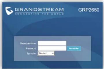 GRANDSTREAM GRP2650 - Konfiguration des GRP2650 via Web-Browser: - 1