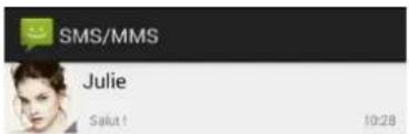 SMS/MMS Julie Salut ! 10:28