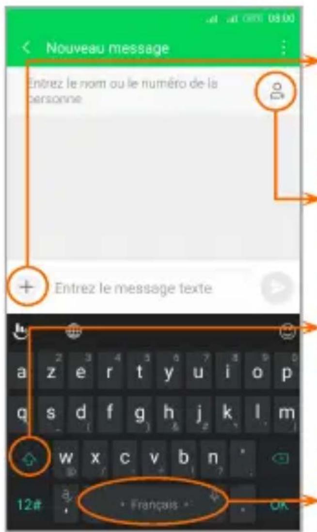 Infinix X557 - Envoyer et receivevoir des messages - 1