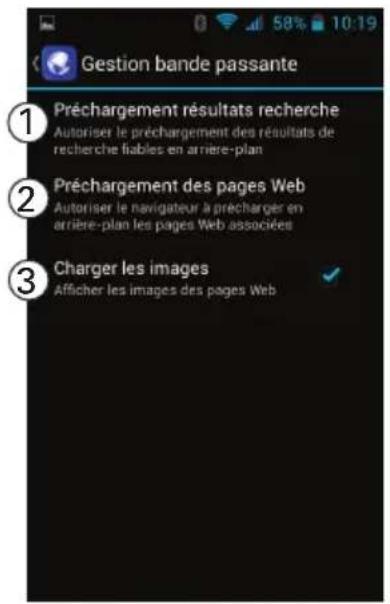 Amplicom PowerTel M9000 - Paramètres du navigateur (gestion de la bande passante) - 1