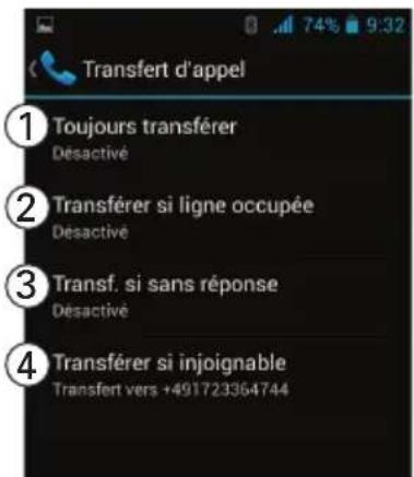 Amplicom PowerTel M9000 - Réglages du transfert d'appel - 1