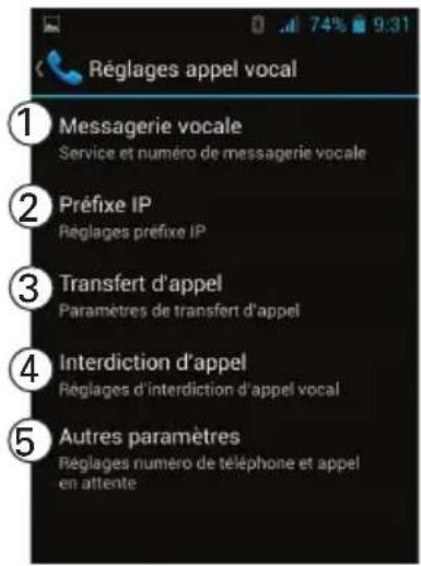 Amplicom PowerTel M9000 - Réglages des appels vocaux - 1