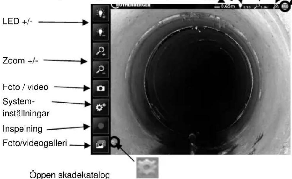 ROTHENBERGER ROCAM 4 Plus - Användargränssnitt startskärmen - 1
