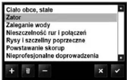 ROTHENBERGER ROCAM 4 Plus - Ustawienie wstepne katalogu uszkodzen: - 1