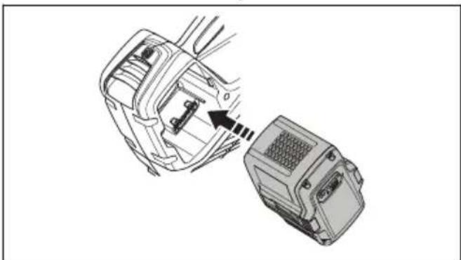 HUSQVARNA 350iB - To connect the battery to the product - 2