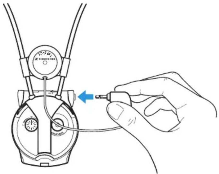 SENNHEISER EZT 3011 - Connecting the induction loop to the receiver - 2