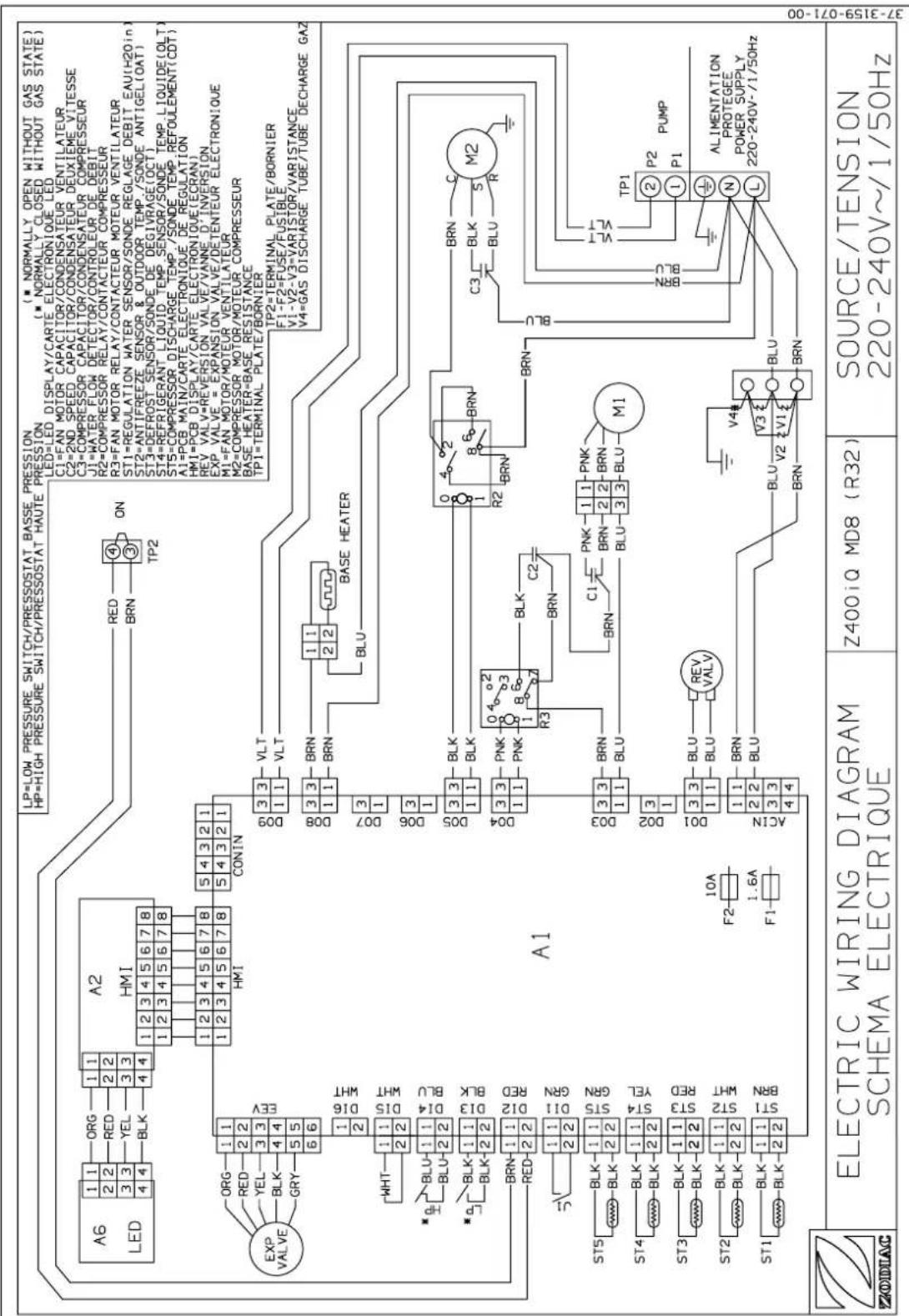 ZODIAC Z400 iQ - Schémas électriques / Wiring diagrams / Schaltplan / Elektrischschema / Esquema eléctrico / Esquema eléctrico / Schema elettrico - 2