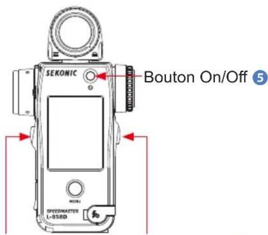 SEKONIC Bouton On/Off ⑤ SPEEDMASTER L-85BD