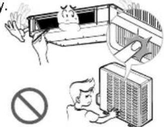 LG LMNC186BTG0 - Do not insert hands or other objects through the air inlet or outlet while the product is operated. - 1