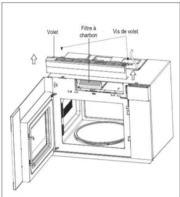 Volet Filtre à charbon Vis de volet