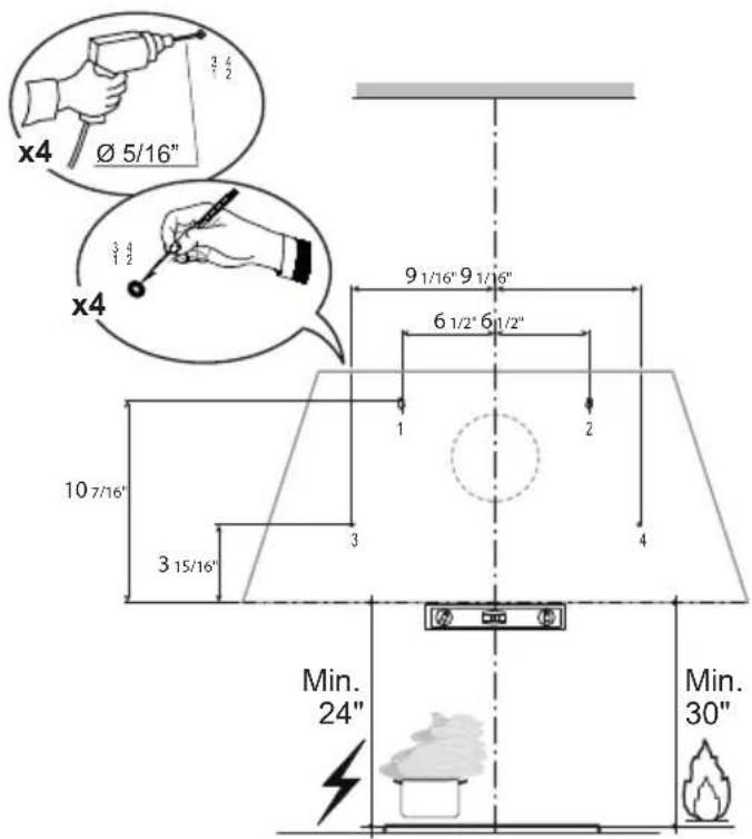 BERTAZZONI KMC30X - Option sans canalisation, avec recyclage d'air - 2