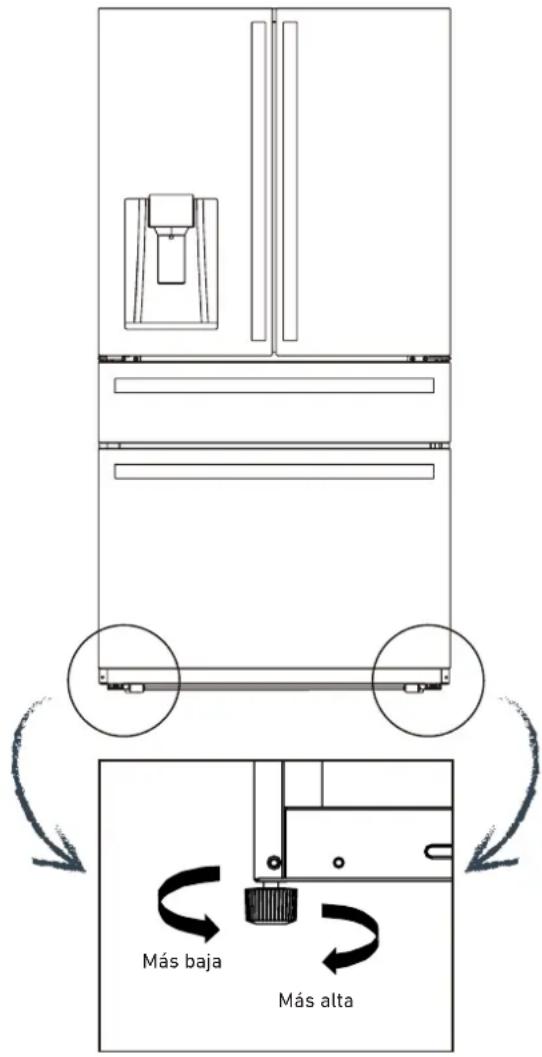 BERTAZZONI REF36FDFFZXNT - Nivelación del refrigerador - 1