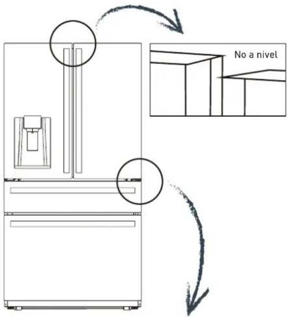 BERTAZZONI REF36FDFFZXNT - Nivelación de las puertas - 2