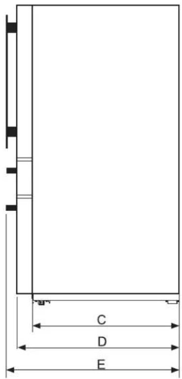 BERTAZZONI REF36FDFFZXNT - DIMENSIONES DE INSTALACIÓN - 2