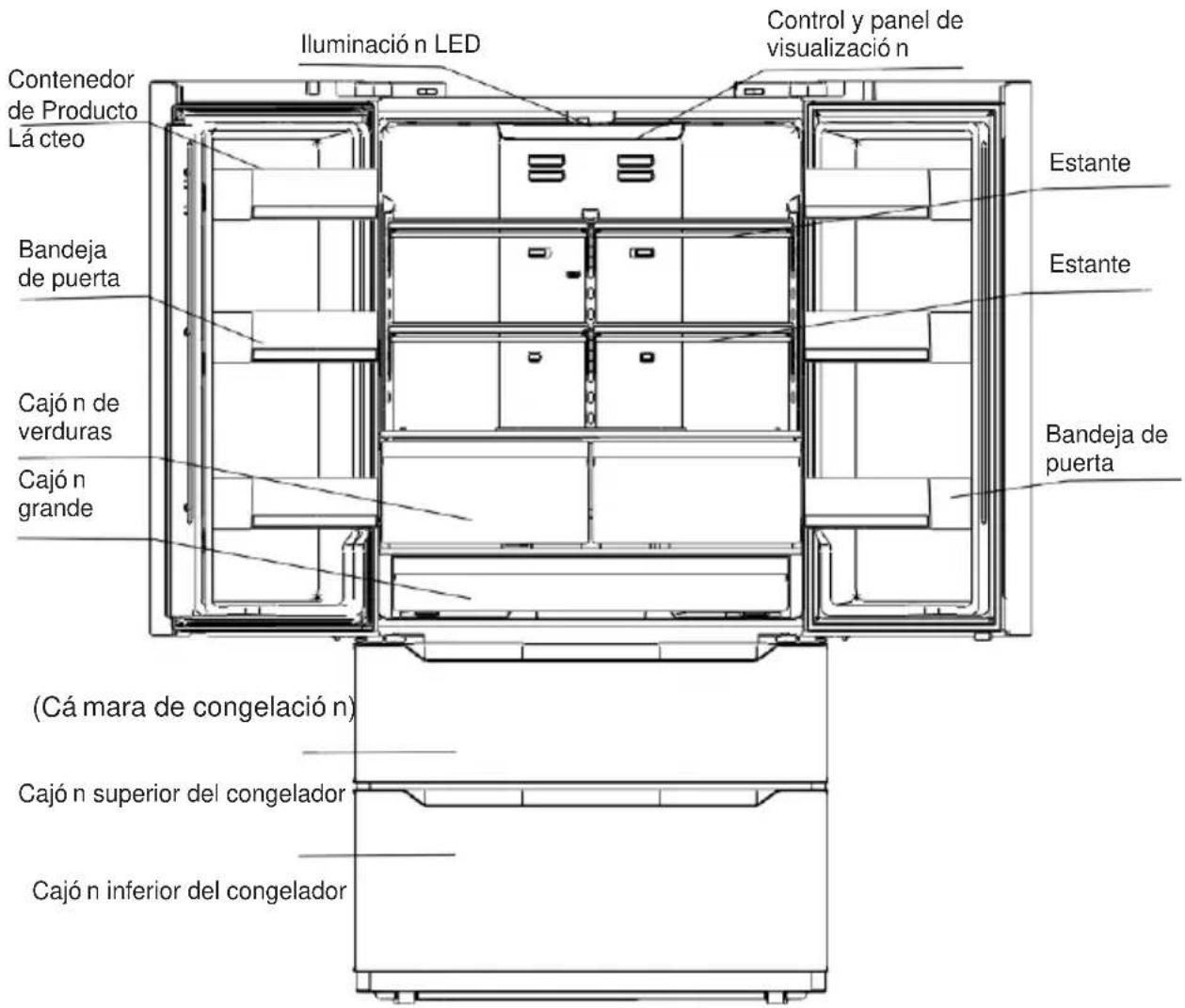 BERTAZZONI REF36FDFIXNV - Componentes clave - 1