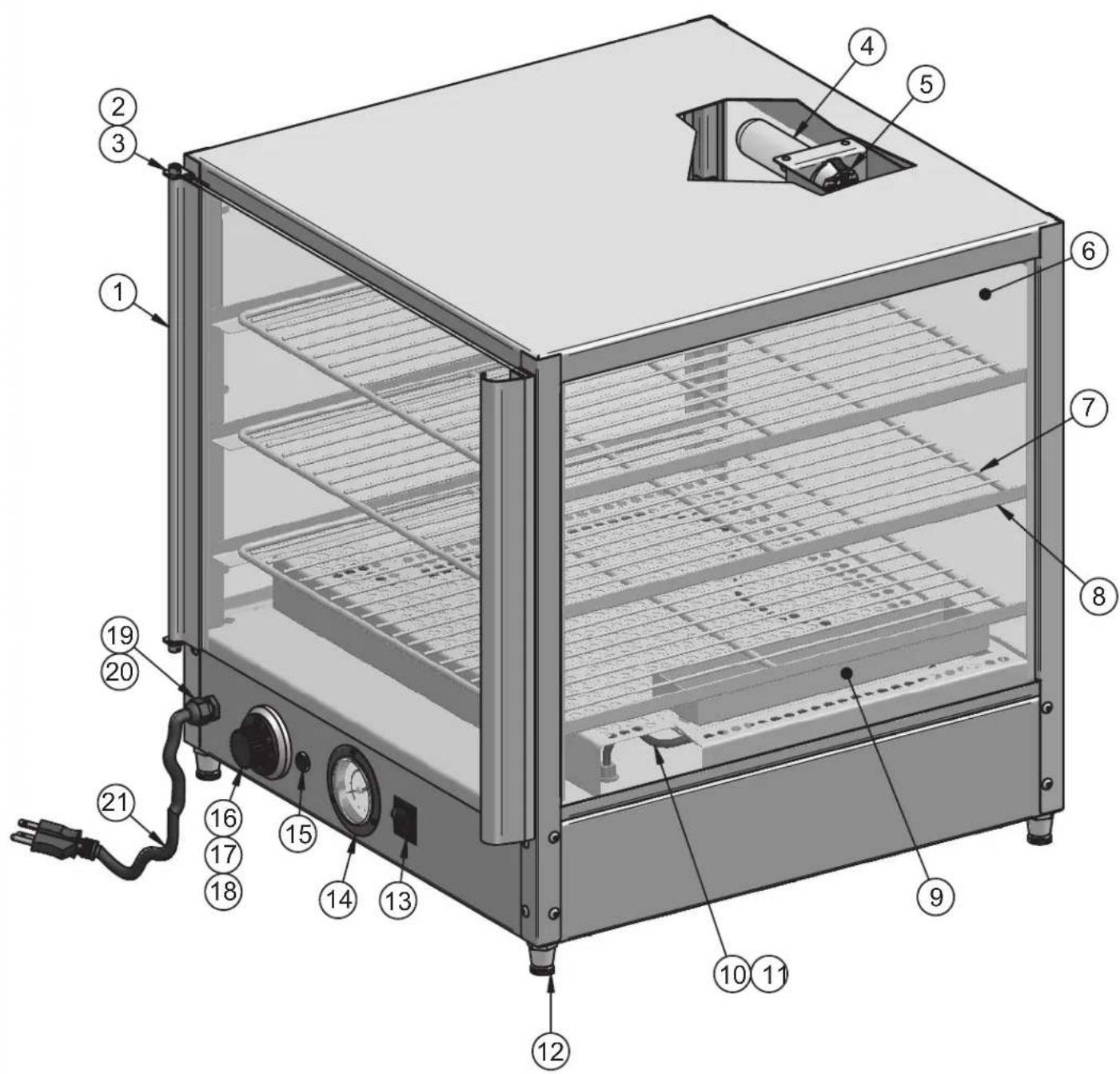 Doyon DRPR4S - COMPONENT PARTS / PIÈCES COMPOSANTES - 1