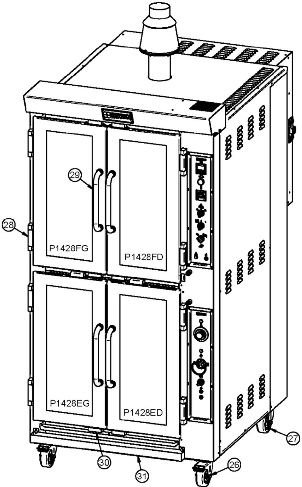 Doyon JA6G - TABLEAU DE CUISSON - 1