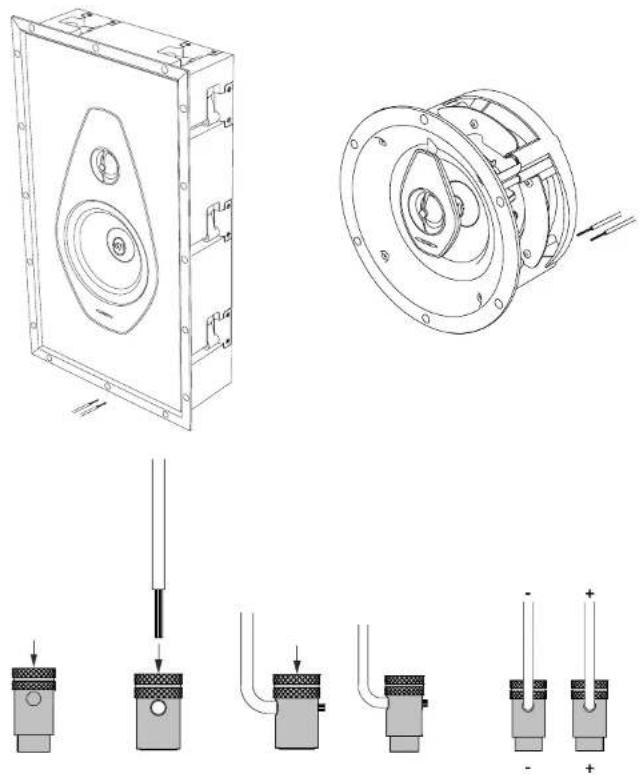 Sonus Faber Palladio PSG101 - - CONNECT THE AUDIO CABLES TO THE SPEAKER - 1