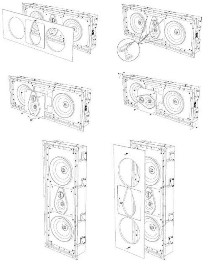 Sonus Faber Palladio PSG101 - - ARRANGEMENT OF THE MIDRANGE-TWEETER ASSEMBLY (MODELS PL-664 AND PC-664P ONLY) - 1