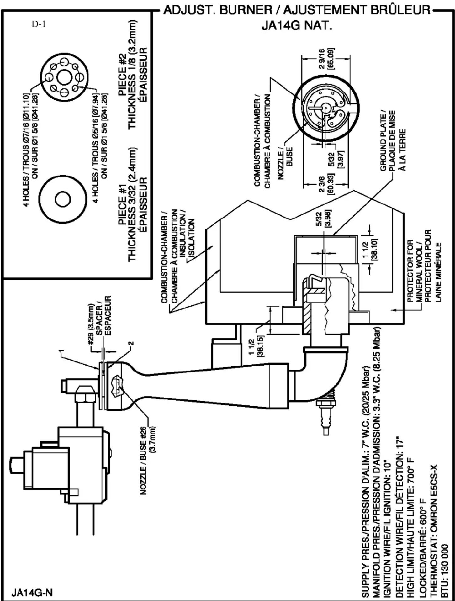 Doyon JA14G - ENTRETIEN DU BRÛLEUR - 4