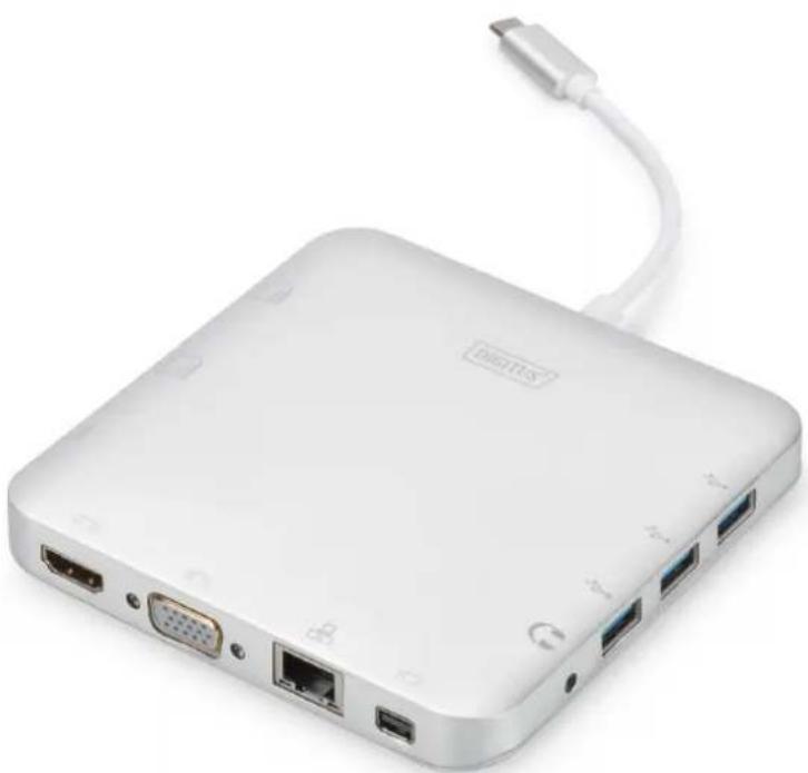 Digitus DA70863 - Station d'accueil universelle, USB type-c™ - 1