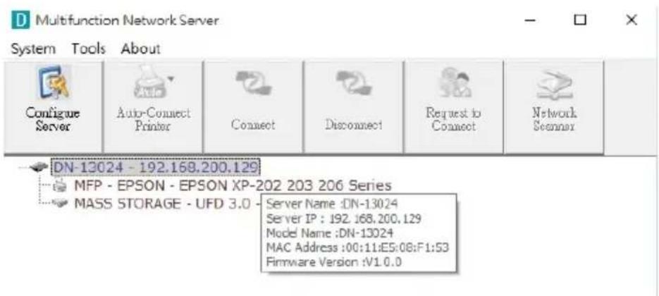 Digitus DN13024 - Configurer votre serveur de périphérique - 1