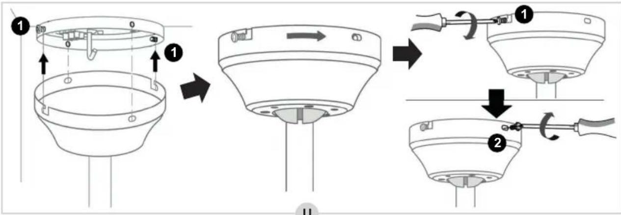 BESTRON DHB42W - MONTAGE - Installing the fan blades onto the motor - 4