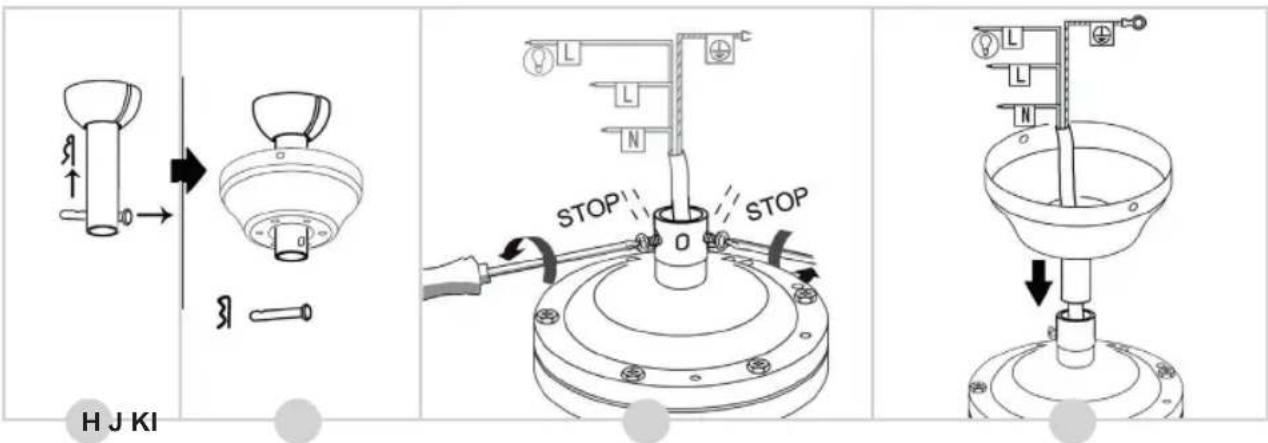 BESTRON DHB42W - MONTAGE - Installing the down rod onto the motor - 1