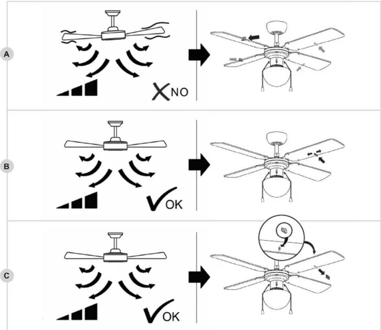BESTRON DHB42W - SOLUTIONS AUX PROBLÈMES - Équilibrer les pales du ventilateur - 1