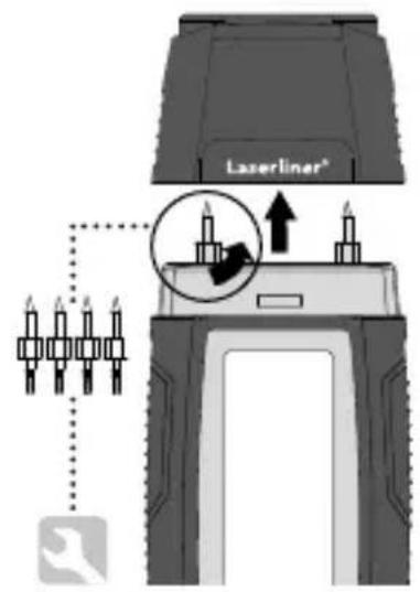 Laserliner DampMaster Compact Plus - Mise en place des piles - 2