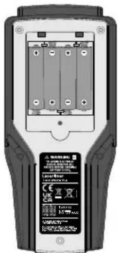 Laserliner ThermoMaster Plus Set - Indsættelse af batterier Tilslutning a termoelementer - 2