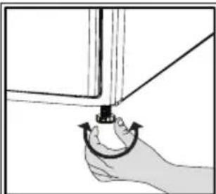 BEKO DC8100S - Adjusting the feet - 1