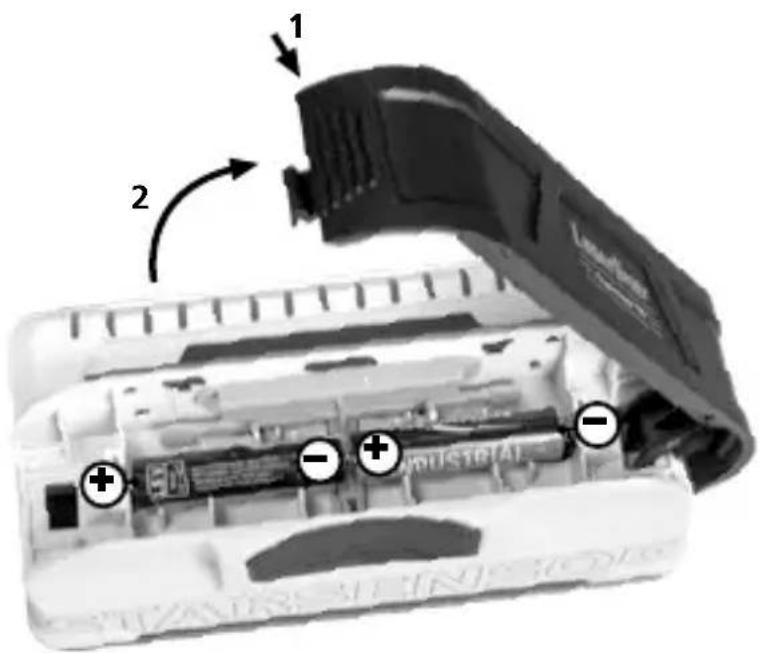 Laserliner StarSensor 150 - Colocar as pilhas - 1