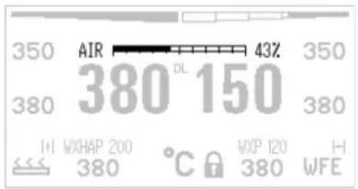 350 AIR 43% 350 380 380 DL 150 I-H WXHAP 200 °C WXP 120 H 380 380 WFE